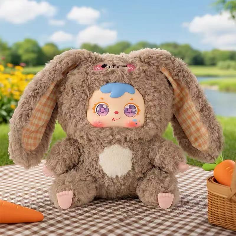 Samuel Tyke Three 500% Hair Rabbit Family Plush toy doll