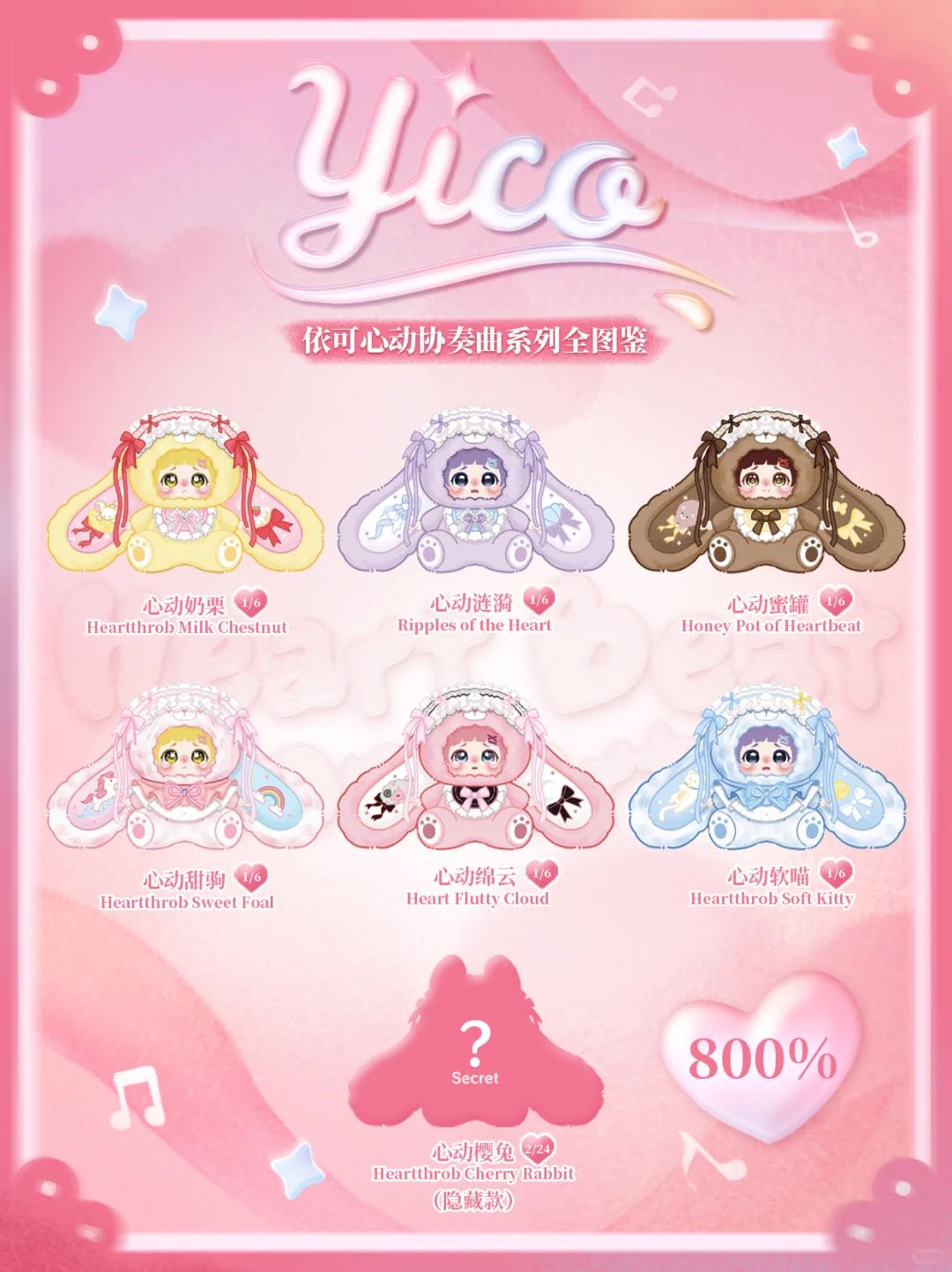 Yico 800% Blind Box Heartthrob Concerto