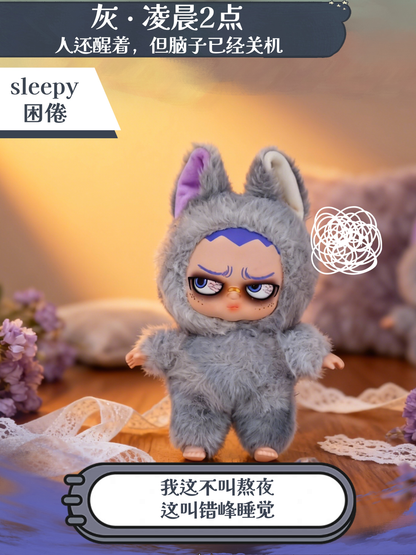 Grouchito stays up late plush series