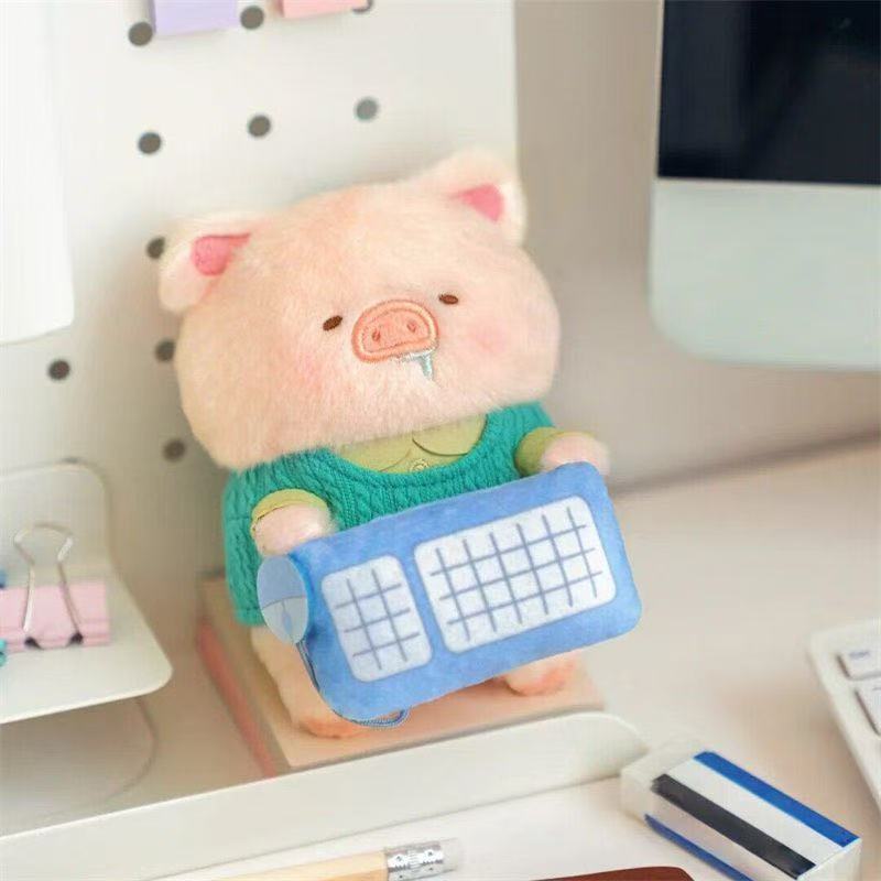 LuLu the Piggy Office Series-My Workplace Partners Monitor Plush Keychain Blind box