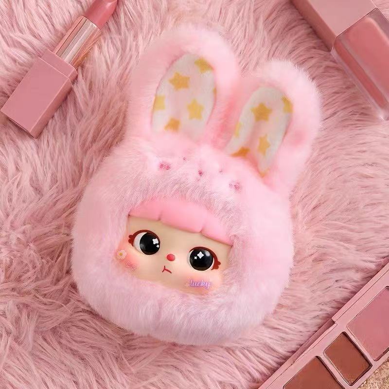 Kitten Blind Box Animal Snack Makeup Mirror Pendant