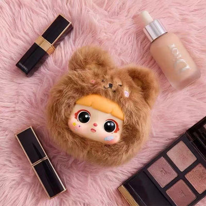 Kitten Blind Box Animal Snack Makeup Mirror Pendant