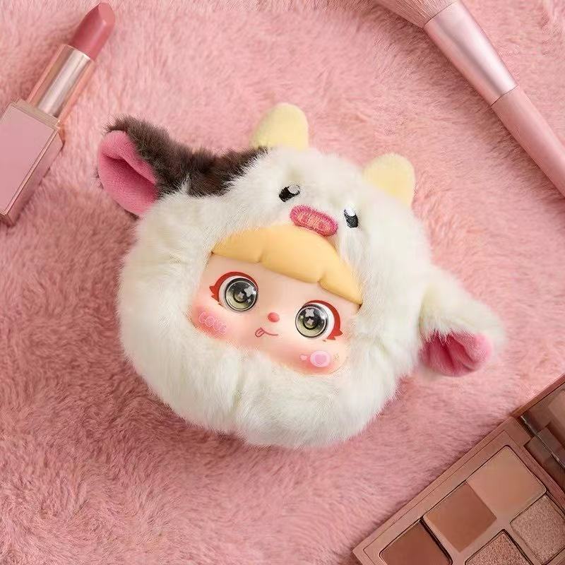 Kitten Blind Box Animal Snack Makeup Mirror Pendant