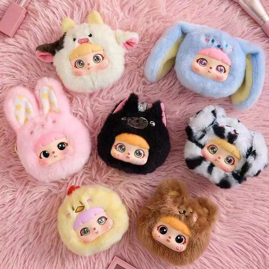 Kitten Blind Box Animal Snack Makeup Mirror Pendant